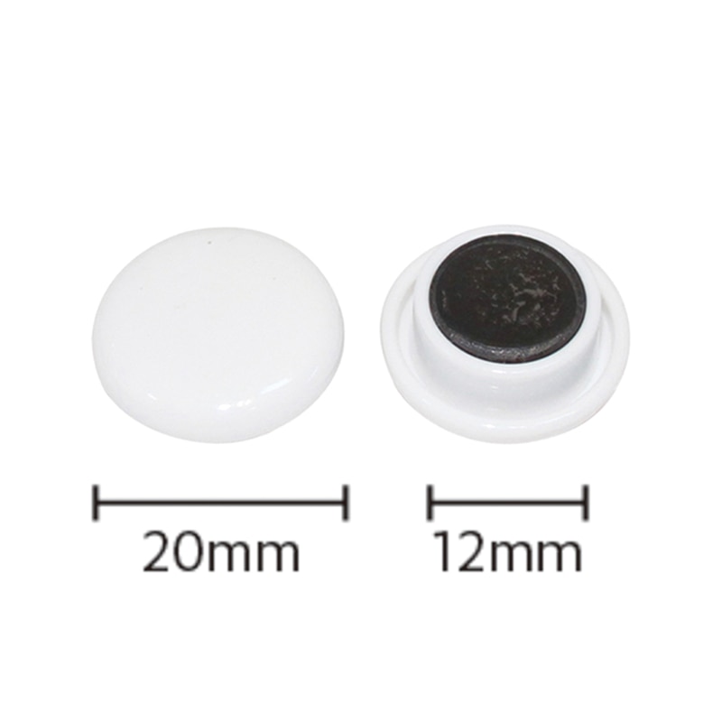 ミツヤ カラーマグネット 20mm 白 6個パック CM-20P-WH 1個（ご注文単位10個）【直送品】