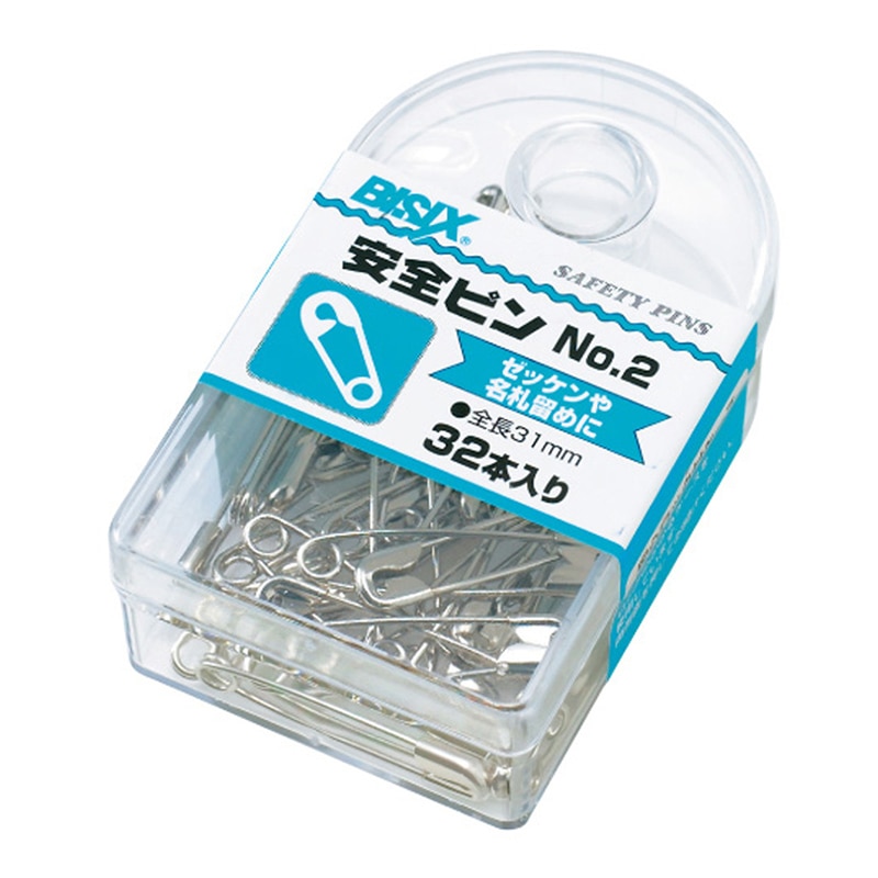 ミツヤ 安全ピン 31mm 32本箱入 BX1-81-2 1個（ご注文単位5個）【直送品】