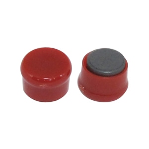 ミツヤ カラーマグネット 丸型 10mm 赤 20個入 MR-10-RD 1個（ご注文単位20個）【直送品】