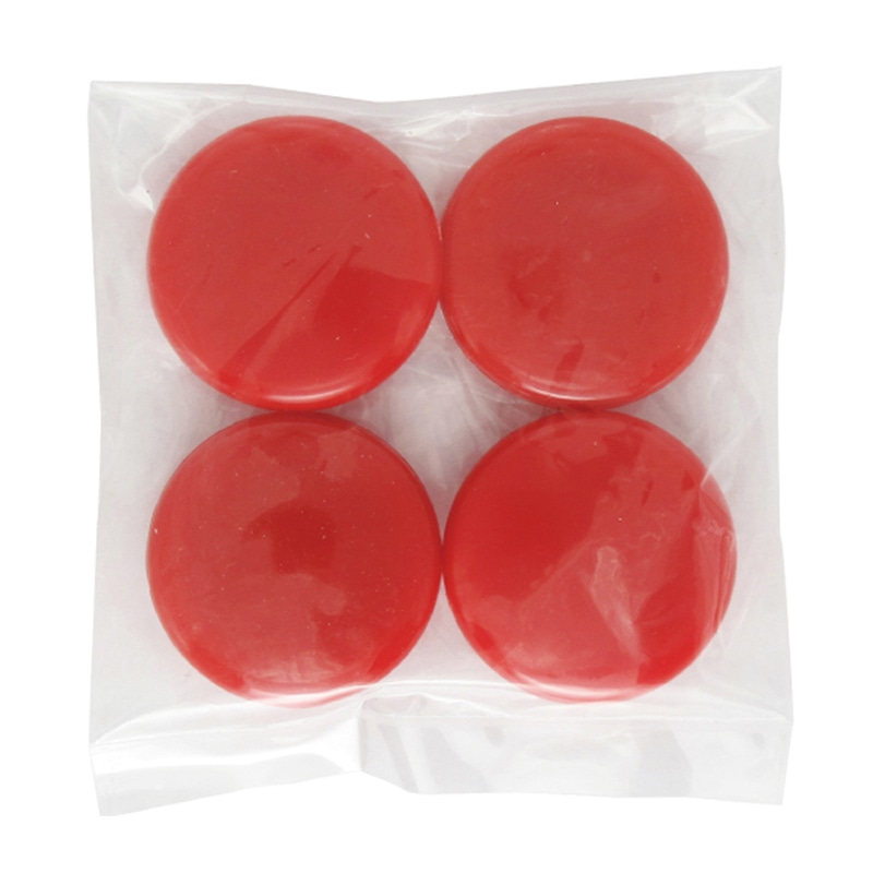 ミツヤ カラーマグネット 30mm 赤 4個PP袋入 CM30-4P-RD 1個（ご注文単位100個）【直送品】