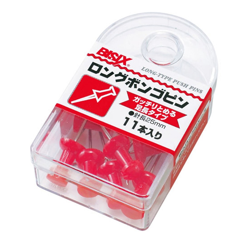 ミツヤ ロングボンゴピン 赤 BX1-4-RD 1個（ご注文単位5個）【直送品】