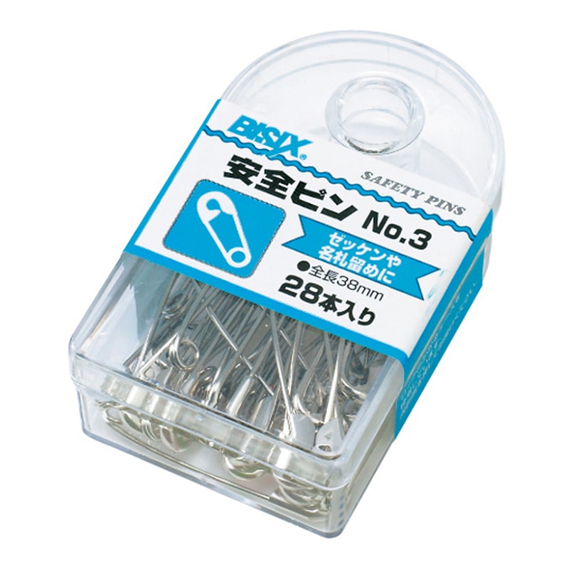 ミツヤ 安全ピン 38mm 28本箱入 BX1-81-3 1個（ご注文単位5個）【直送品】