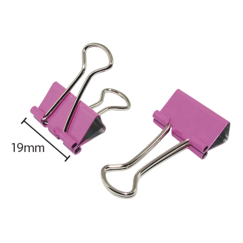 ミツヤ ツレテッテ ダブルクリップ 19mm パステルRD TM-71-PR 1個（ご注文単位5個）【直送品】