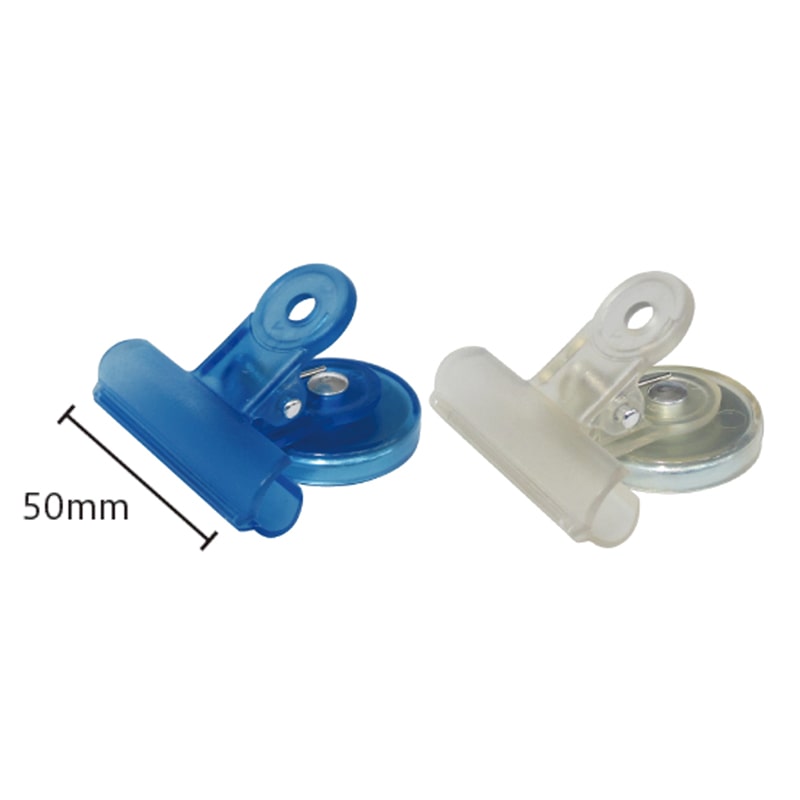 ミツヤ アクアマグクリップ 中 2個パック 青・透明アソート AM-01P-BU 1個(ご注文単位5個)【直送品】