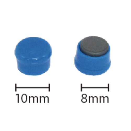 ミツヤ カラーマグネット 丸型 10mm 青 20個入 MR-10-BU 1個(ご注文単位20個)【直送品】