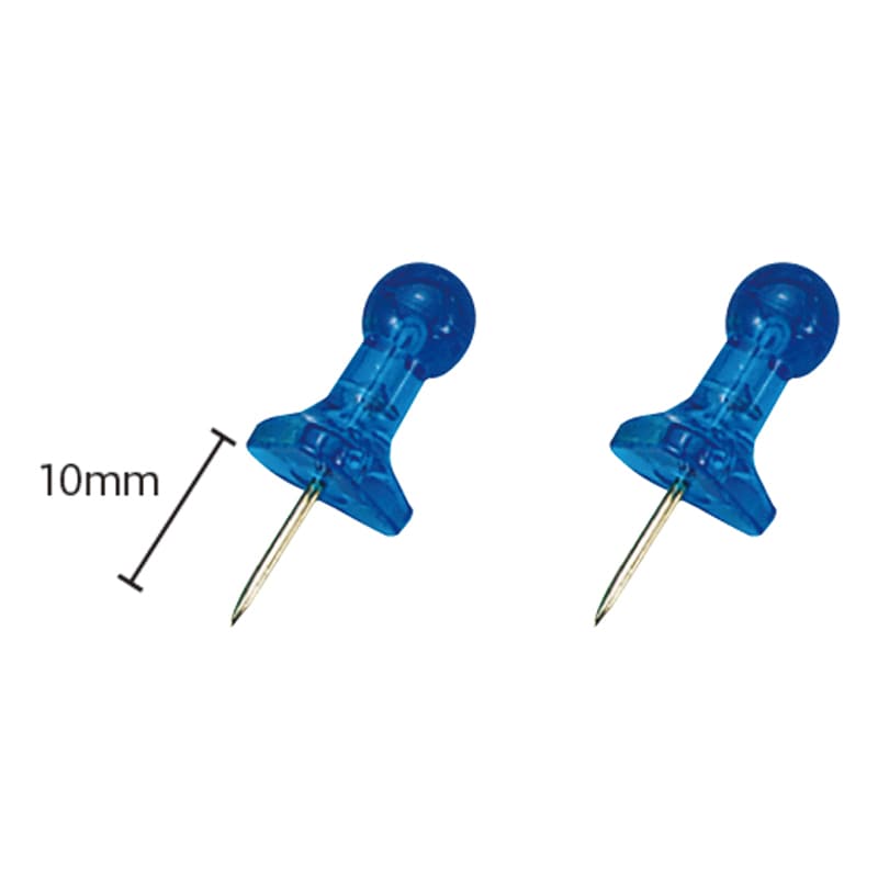 ミツヤ インテリアピン 青 17本箱入 BX1-5-BU 1個(ご注文単位5個)【直送品】