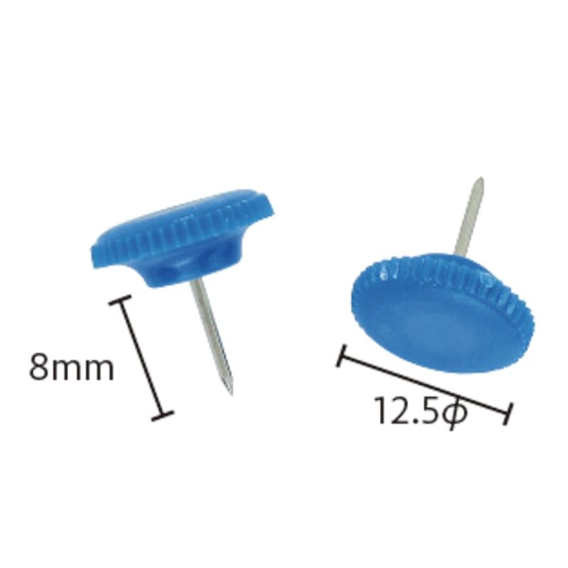 ミツヤ カラーハイタック画鋲 青 25本箱入 BX1-6-BU 1個(ご注文単位5個)【直送品】