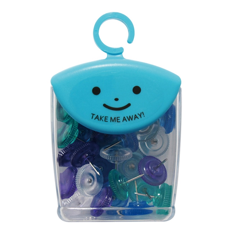 ミツヤ ツレテッテ カラー画鋲 マリンカラー 30本入 TM-6-M 1個（ご注文単位5個）【直送品】