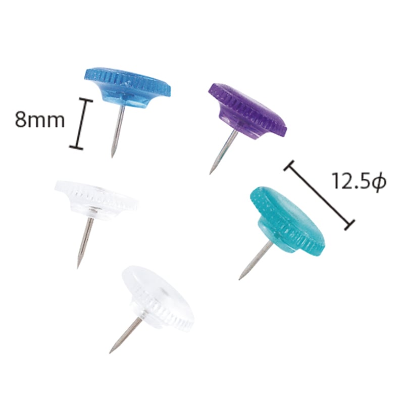 ミツヤ ツレテッテ カラー画鋲 マリンカラー 30本入 TM-6-M 1個（ご注文単位5個）【直送品】