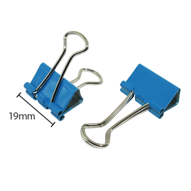 ミツヤ ツレテッテ ダブルクリップ 19mm パステルBU TM-71-PB 1個（ご注文単位5個）【直送品】