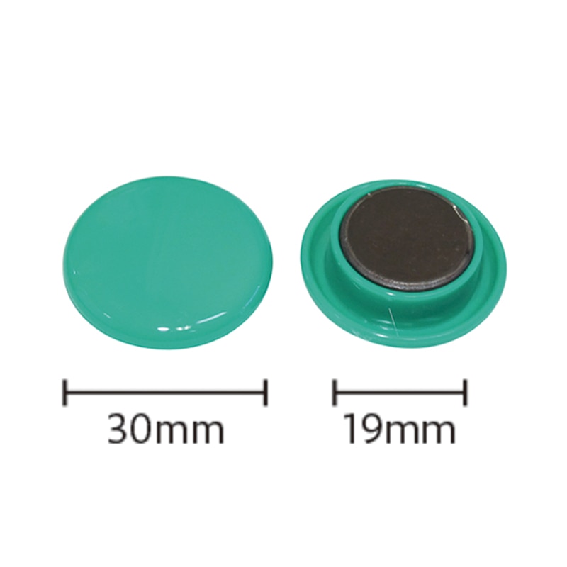 ミツヤ カラーマグネット 30mm 緑 10個箱入 BX2-CM30GR 1個（ご注文単位5個）【直送品】