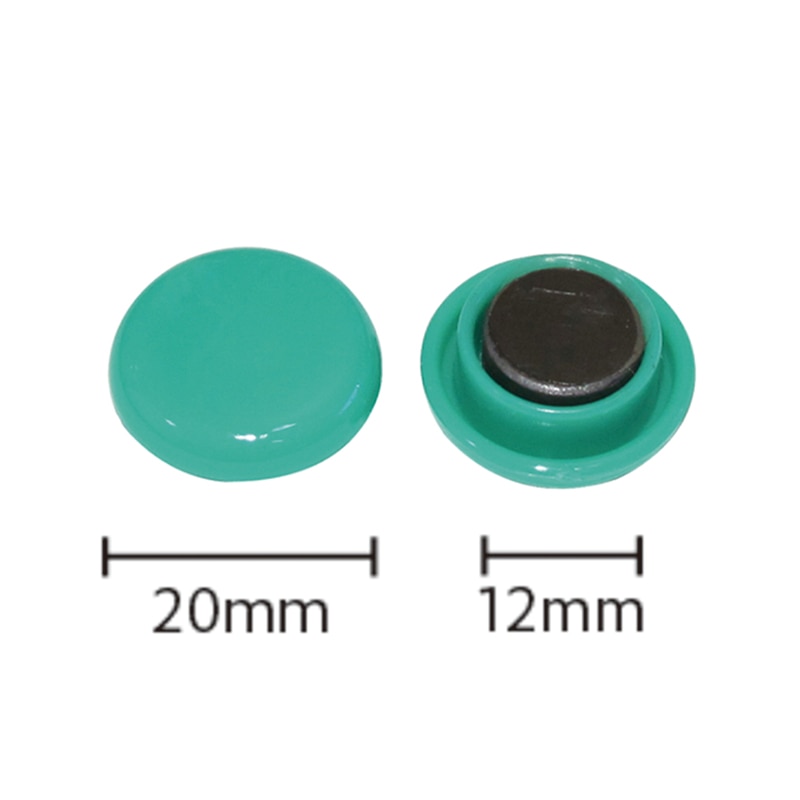 ミツヤ カラーマグネット 20mm 緑 12個箱入 BX2-CM20GR 1個(ご注文単位5個)【直送品】