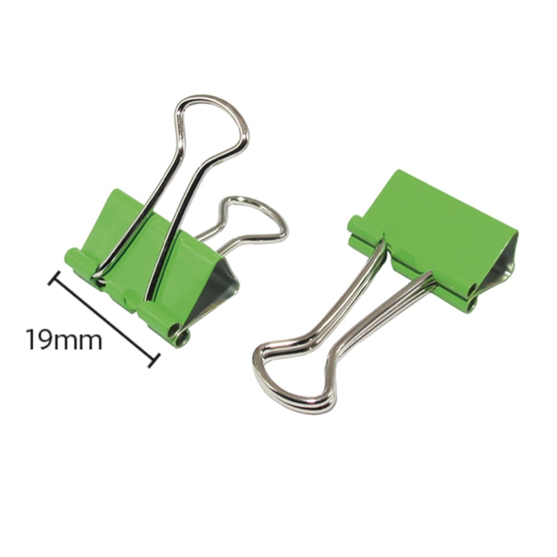 ミツヤ ツレテッテ ダブルクリップ 19mm パステルGR TM-71-PG 1個（ご注文単位5個）【直送品】