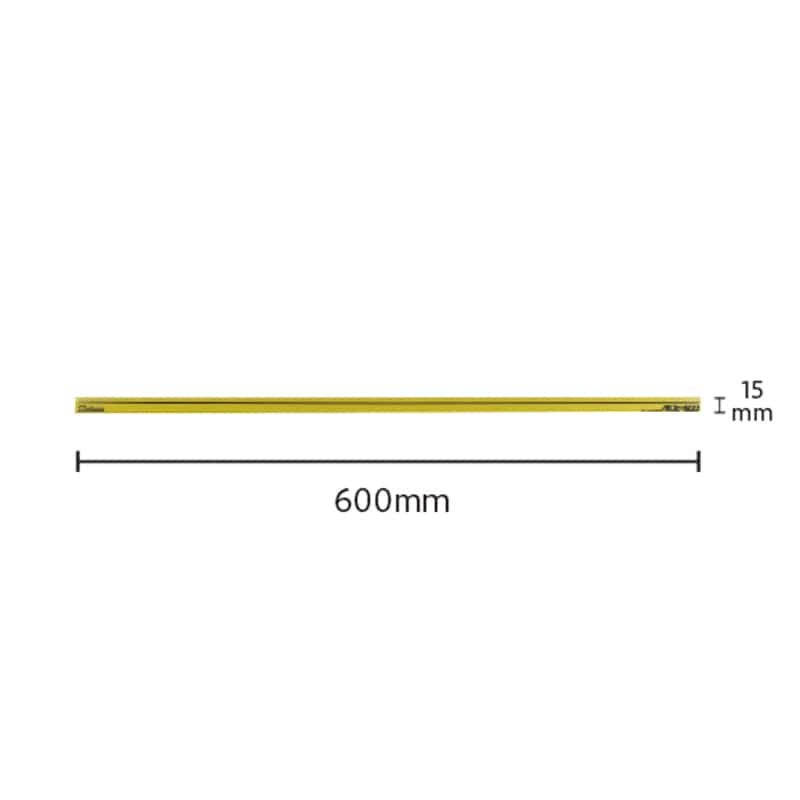 ミツヤ マグネットバー 600mm 黄 MGB-600-YL 1個（ご注文単位10個）【直送品】