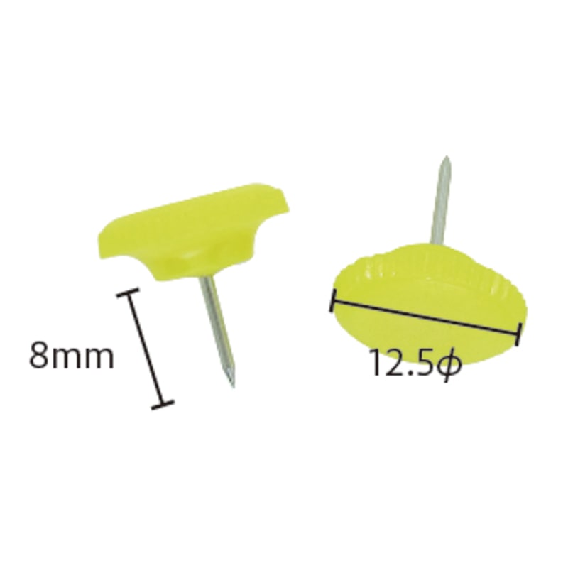 ミツヤ カラーハイタック画鋲 黄 25本箱入 BX1-6-YL 1個(ご注文単位5個)【直送品】