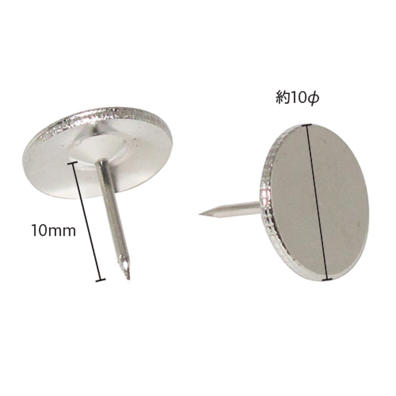 ミツヤ 二重画鋲 足長 ニッケル 500本入 NLN-500 1個(ご注文単位5個)【直送品】