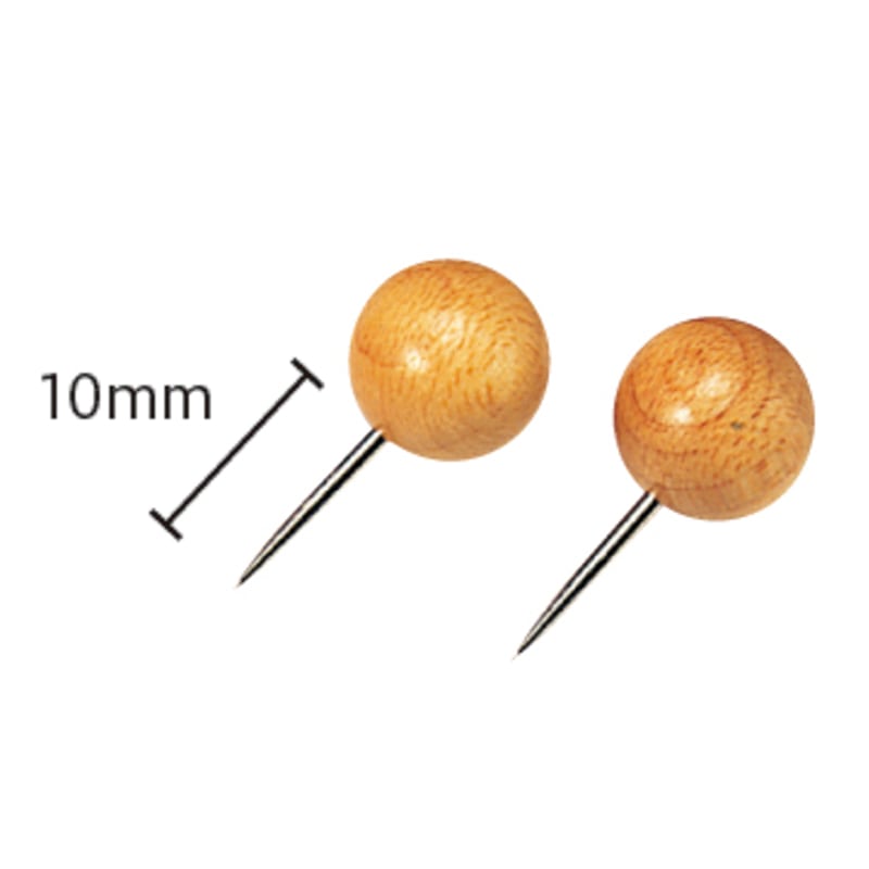 ミツヤ ウッドマップピン 10mm 11本箱入 BX1-7-WD 1個（ご注文単位5個）【直送品】