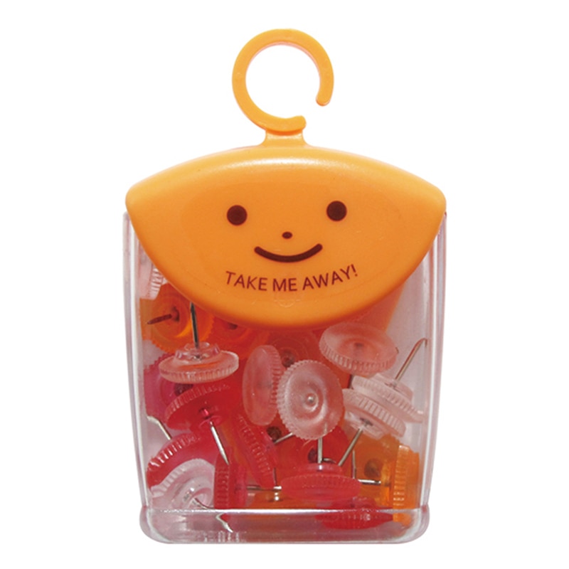 ミツヤ ツレテッテ カラー画鋲 フルーツカラー 30本入 TM-6-F 1個（ご注文単位5個）【直送品】