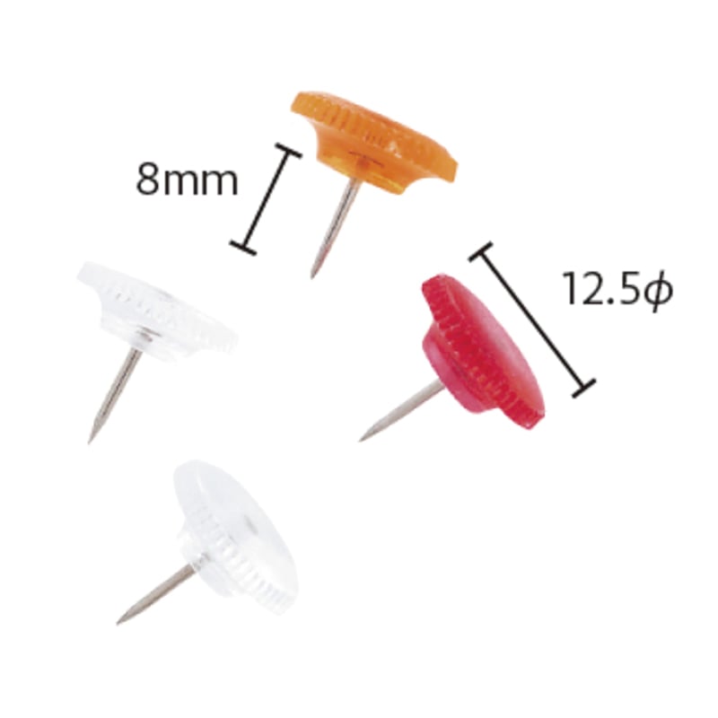 ミツヤ ツレテッテ カラー画鋲 フルーツカラー 30本入 TM-6-F 1個(ご注文単位5個)【直送品】