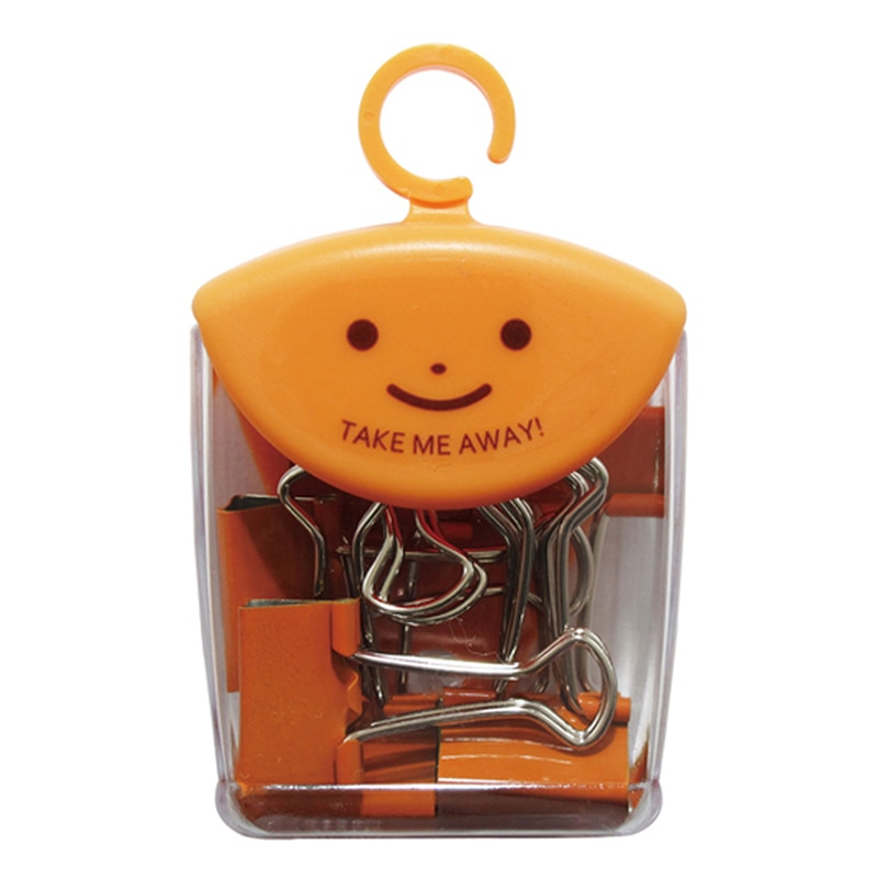 ミツヤ ツレテッテ ダブルクリップ 19mm パステルOR TM-71-PO 1個(ご注文単位5個)【直送品】