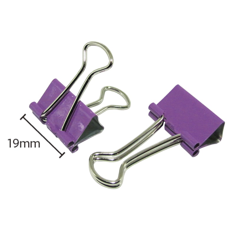 ミツヤ ツレテッテ ダブルクリップ 19mm パステルVO TM-71-PV 1個(ご注文単位5個)【直送品】