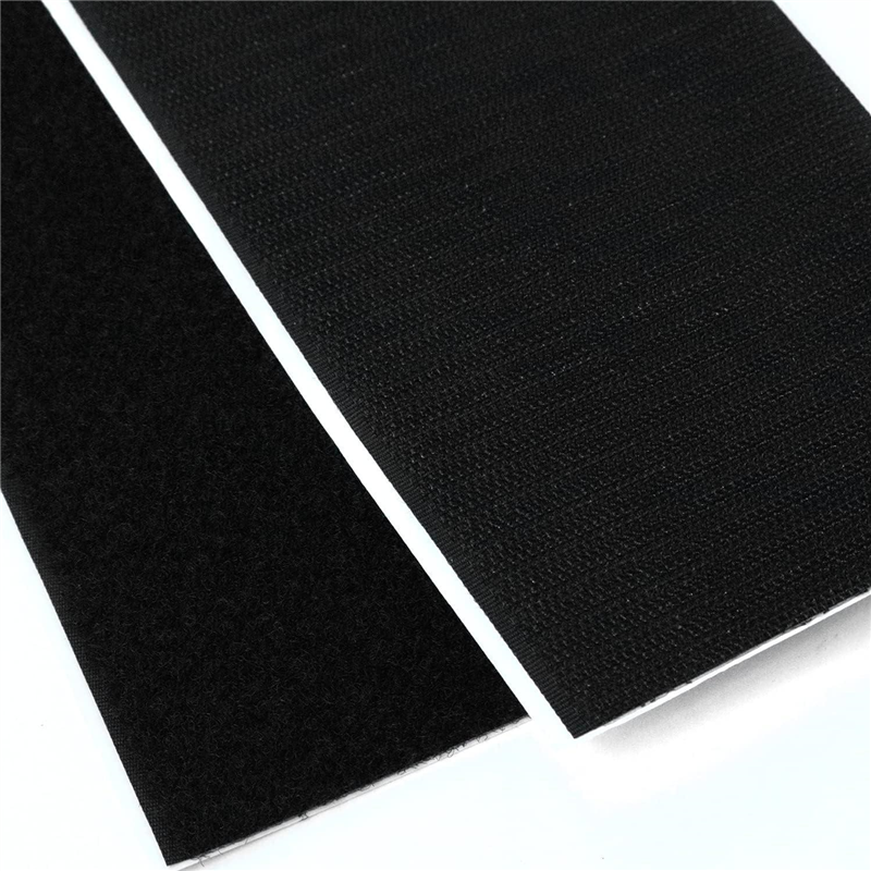 ミササ 面ファスナー かんたん接着 シールタイプ 巾約100mm×30cm 黒 MIS6671 1枚(ご注文単位1枚)【直送品】