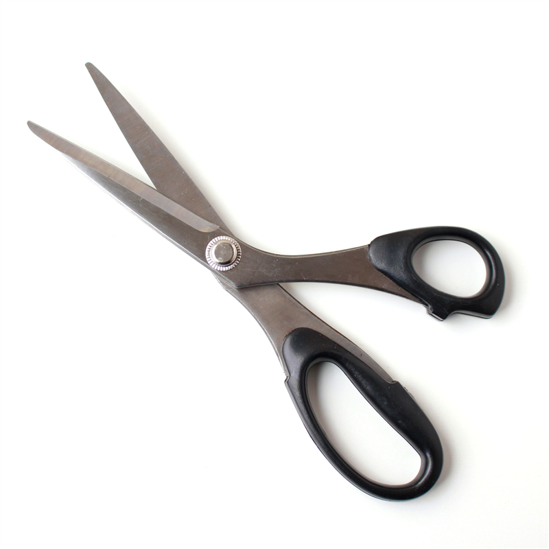 ミササ 右利き用ステンレス裁ちはさみ20cm 黒 キャップ付き 1丁 MIS8164 1個(ご注文単位1個)【直送品】