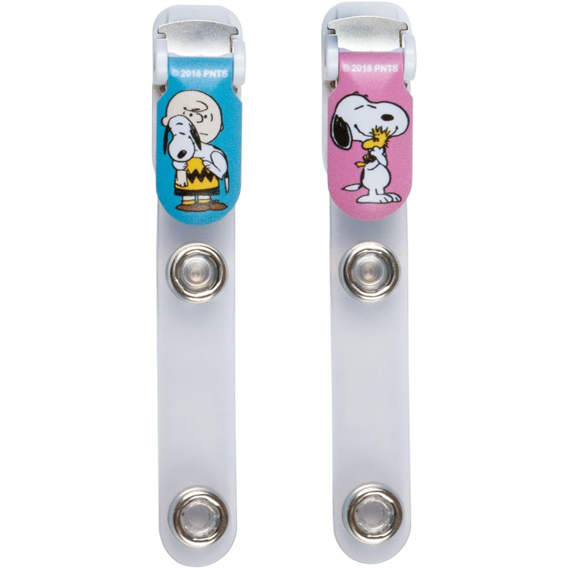 ミササ PEANUTS スヌーピー バンドクリップボタン ブルーとピンク 8548 1個（ご注文単位1個）【直送品】