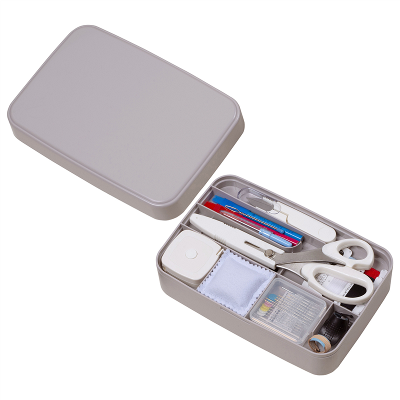 ミササ ソーイングセット 12点セット グレージュ MIS1435 1個（ご注文単位1個）【直送品】