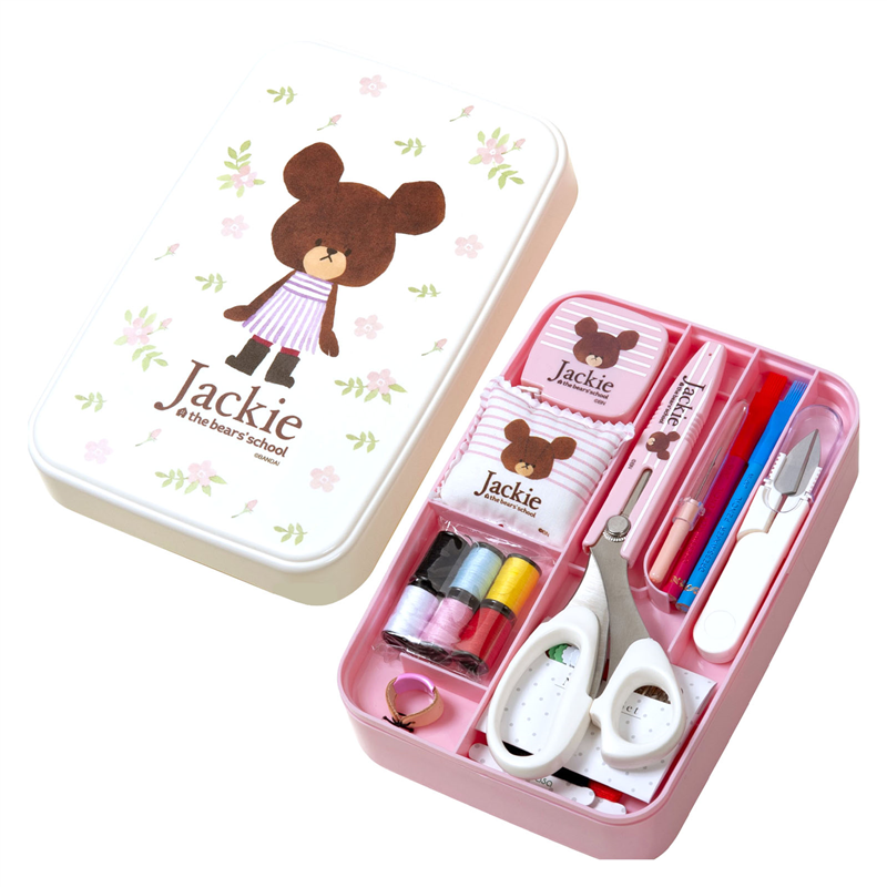 ミササ くまのがっこう お裁縫箱 うす型 ホワイト No.1794 1個（ご注文単位1個）【直送品】