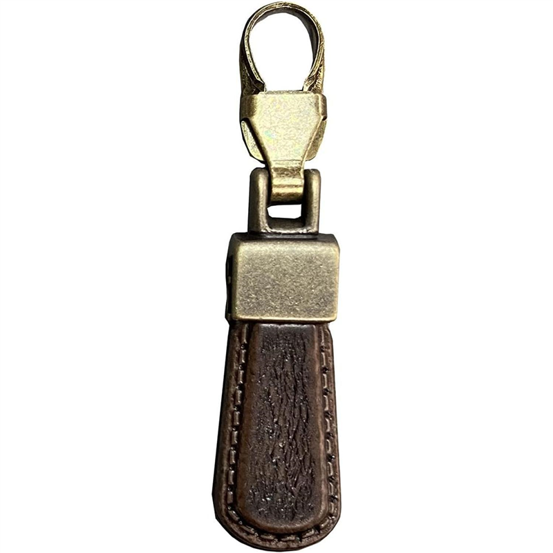 ミササ ファスナーチャーム 革調 こげ茶 No.1247 1個（ご注文単位1個）【直送品】