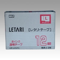 LM-L512RC レタリテープ 透明ラベル 赤文字 1個 (ご注文単位1個)【直送品】