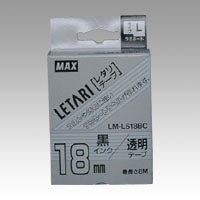 LM-L518BC レタリテープ 透明ラベル 黒文字 1個 (ご注文単位1個)【直送品】