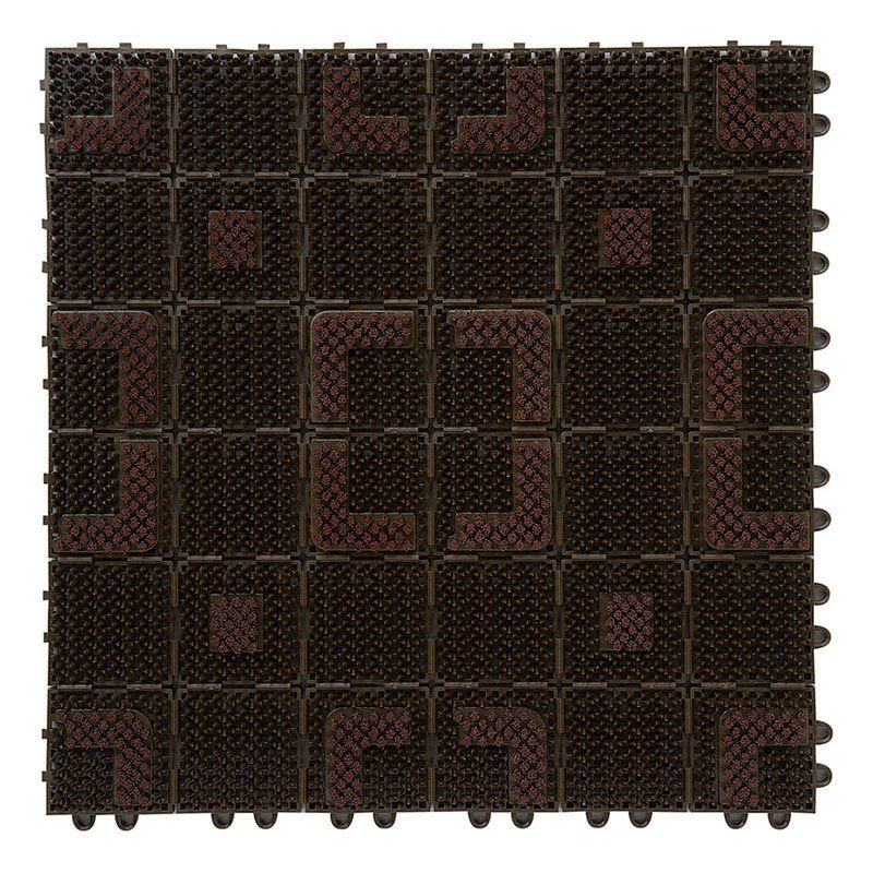 山崎産業 エバック ニューブラシハードマット 屋外用 45 本駒 ブラウン F-208-HK-BR 1枚（ご注文単位1枚）【直送品】