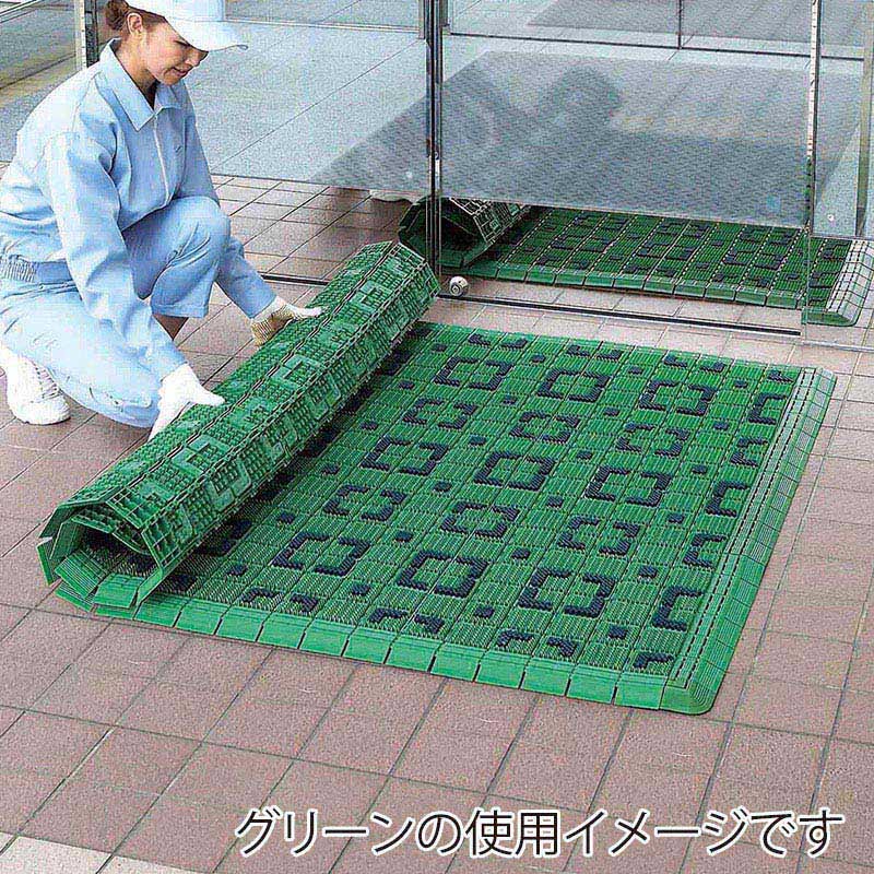 山崎産業 エバック ニューブラシハードマット 屋外用 45 本駒 ブラウン F-208-HK-BR 1枚(ご注文単位1枚)【直送品】