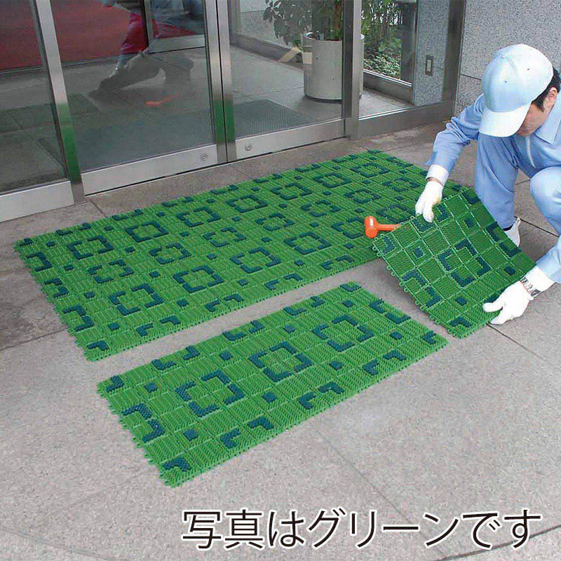 山崎産業 エバック ニューブラシハードマット 屋外用 45 本駒 ブラウン F-208-HK-BR 1枚(ご注文単位1枚)【直送品】