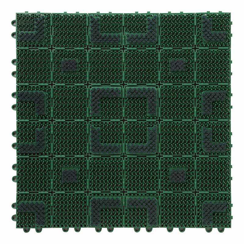 山崎産業 エバック ニューブラシハードマット 屋外用 45 本駒 グリーン F-208-HK-G 1枚（ご注文単位1枚）【直送品】