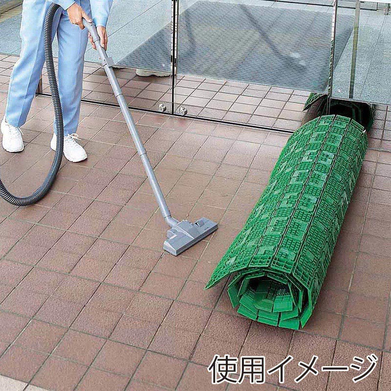 山崎産業 エバック ニューブラシハードマット 屋外用 45 本駒 グリーン F-208-HK-G 1枚(ご注文単位1枚)【直送品】