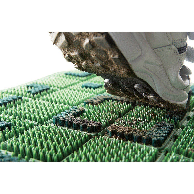 山崎産業 エバック ニューブラシハードマット 屋外用 45 本駒 グリーン F-208-HK-G 1枚(ご注文単位1枚)【直送品】