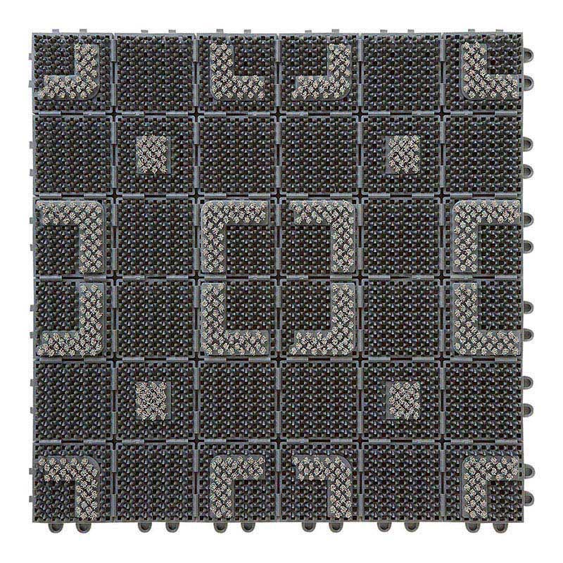 山崎産業 エバック ニューブラシハードマット 屋外用 45 本駒 グレー F-208-HK-GR 1枚（ご注文単位1枚）【直送品】