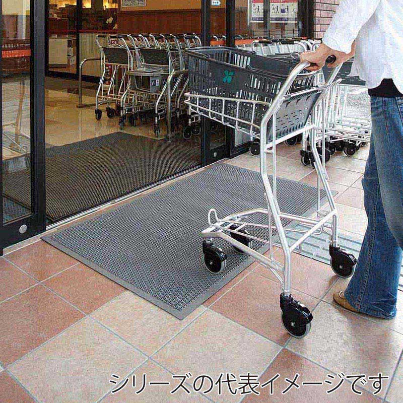 山崎産業 ブイステップマット7 高周波縁付 風除室用 #6 ブラウン F-207-6-BR 1枚(ご注文単位1枚)【直送品】