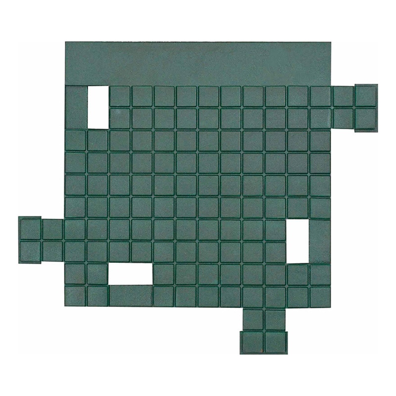 山崎産業 ハイクッションマット300 縁付き駒 ダークグリーン F-215-FK-DG 1枚(ご注文単位1枚)【直送品】