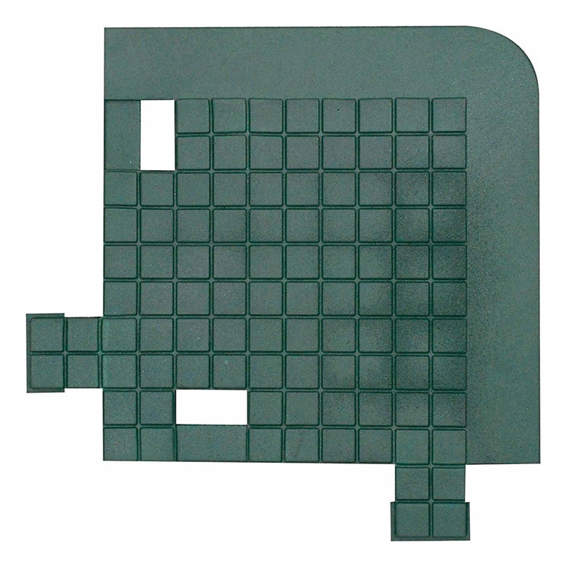 山崎産業 ハイクッションマット300 コーナー縁付き駒L ダークグリーン F-215-CF-DG 1枚(ご注文単位1枚)【直送品】