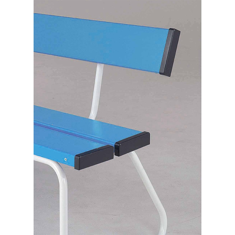 山崎産業 樹脂ベンチ 背付 ECO 1500 ブルー YB-94Z-PC-BL 1台（ご注文単位1台）【直送品】