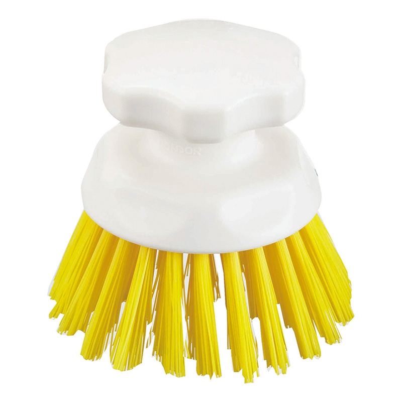 山崎産業 HG ハンドブラシ 丸型 イエロー CL614-000X-MB-Y 1個（ご注文単位1個）【直送品】