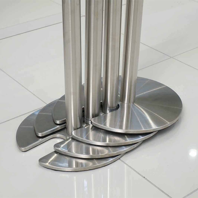 山崎産業 ガイドポール ベルト内蔵 ステンレス IB-90 レッド YG-24C-SA-R 1台(ご注文単位2台)【直送品】