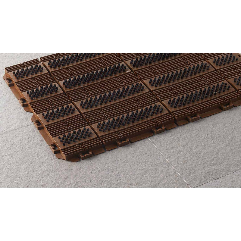 山崎産業 樹脂システムマット ブラシライン 風除室用 450 ダークブラウン F-225-6-DBR 1枚(ご注文単位1枚)【直送品】