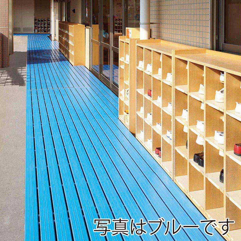 山崎産業 YSカラースノコ セフティ抗菌 キャップ付き D型 グレー F-115-3-D-GR 1セット（ご注文単位1セット）【直送品】