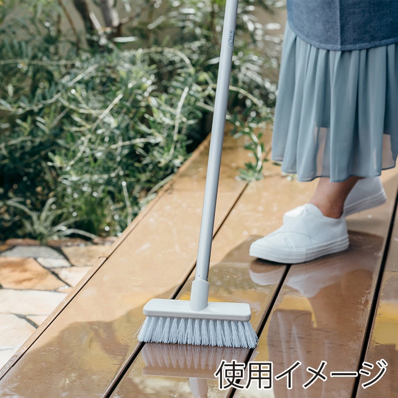 山崎産業 デッキブラシ PET 18 CL714-180U-MB 1本(ご注文単位24本)【直送品】