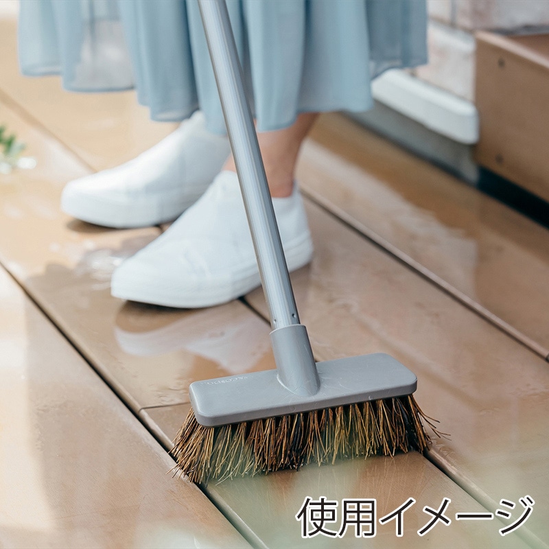 山崎産業 デッキブラシ シダ18 CL715-180U-MB 1本(ご注文単位24本)【直送品】